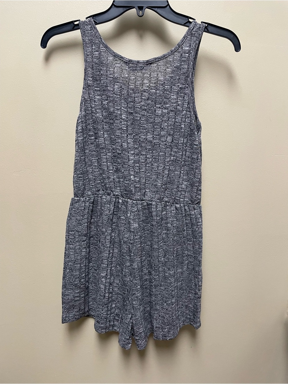 Gray Ribbed Tank Romper - Picture 3 of 3